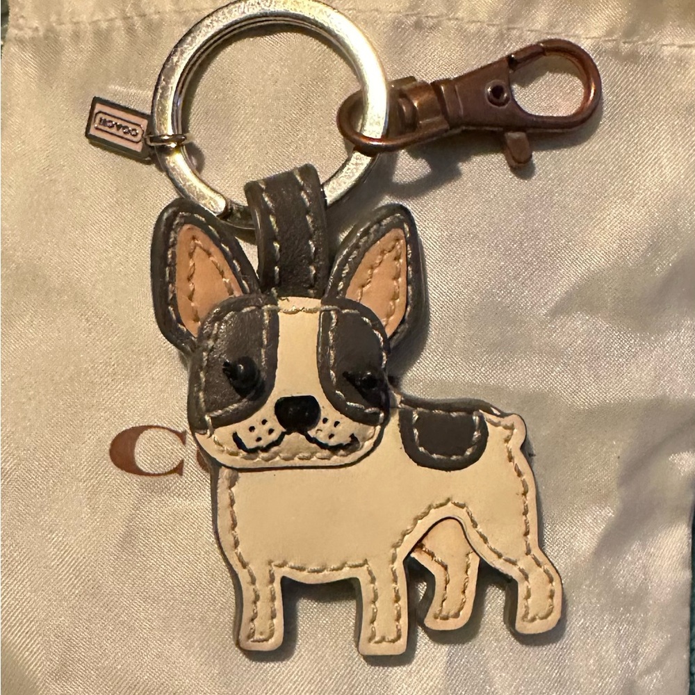 Charming Canine Keychain - Cream and Black